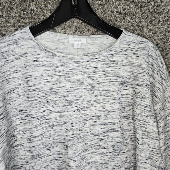 J Jill Pure Jill Top Womens Small Gray Heathered Scoop Neck 3/4 Sleeve Ladies - Picture 4 of 7